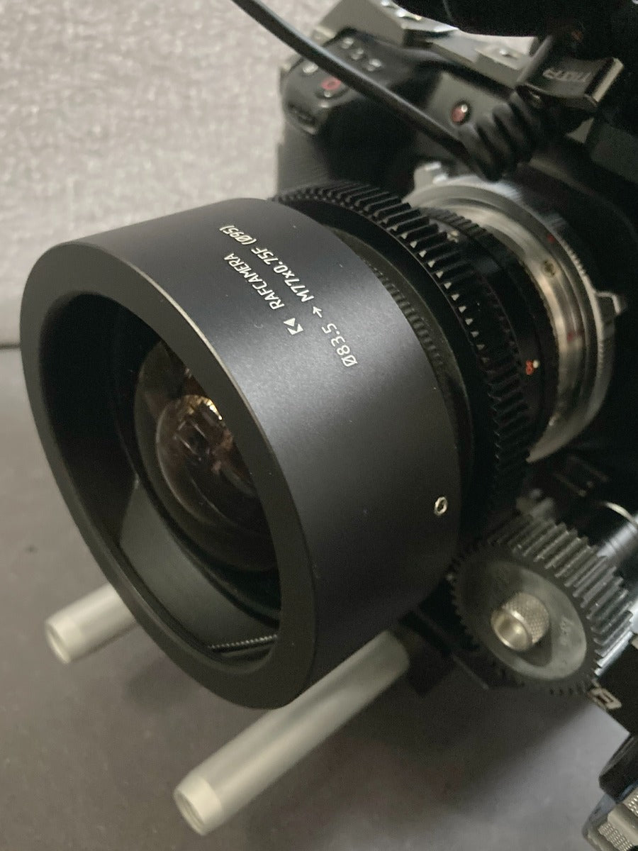 83.5mm clamp to M77x0.75 female thread adapter for Leica-R 15mm lens