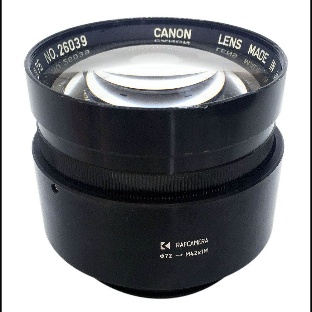 72mm clamp to M42x1 male thread adapter for Canon 0.75/50mm XI lens