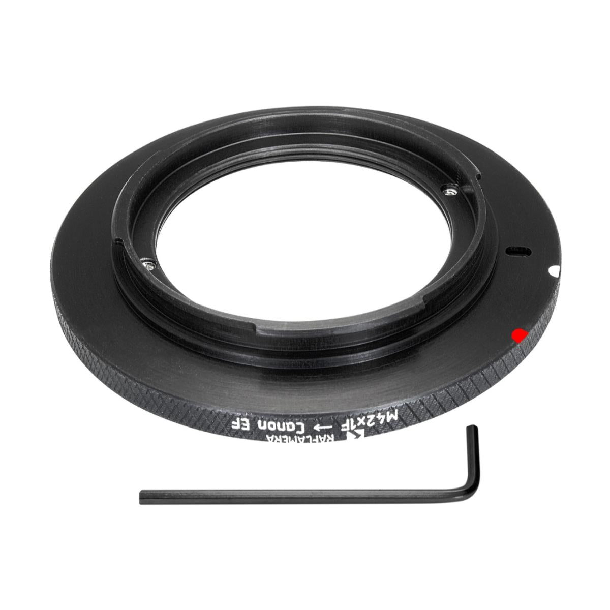 M42x1 female thread to Canon EF camera mount adapter