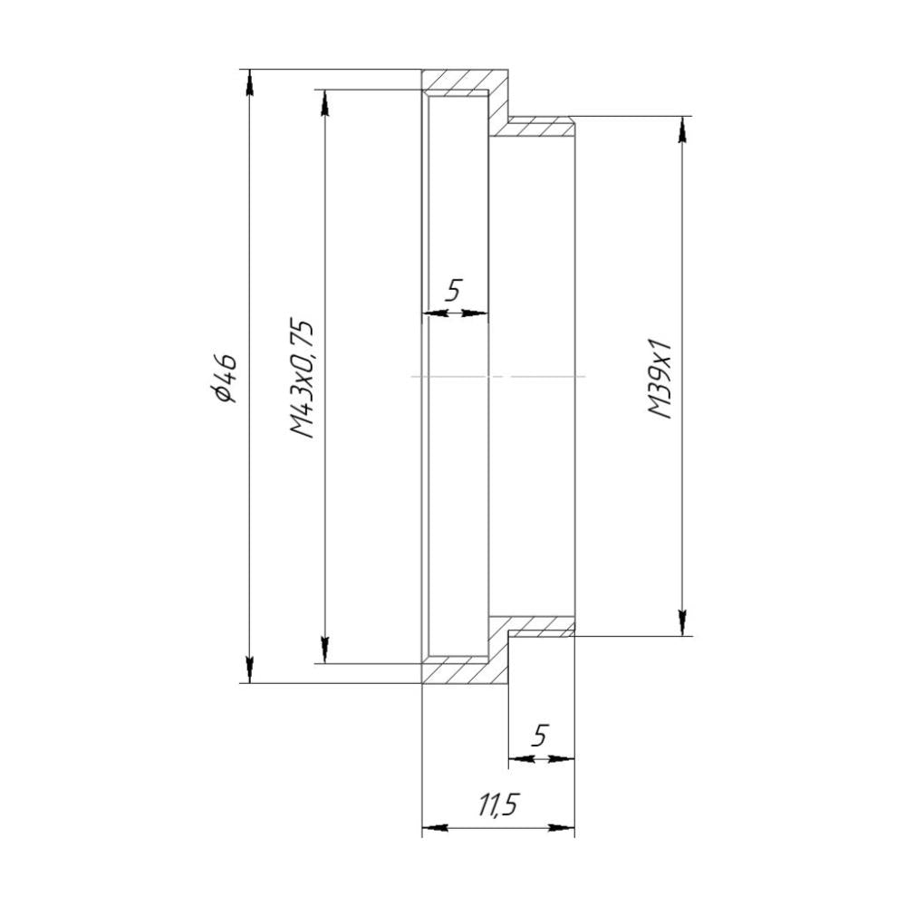 M43x0.75 female to M39x1 (LTM) male thread adapter for Raynox lens