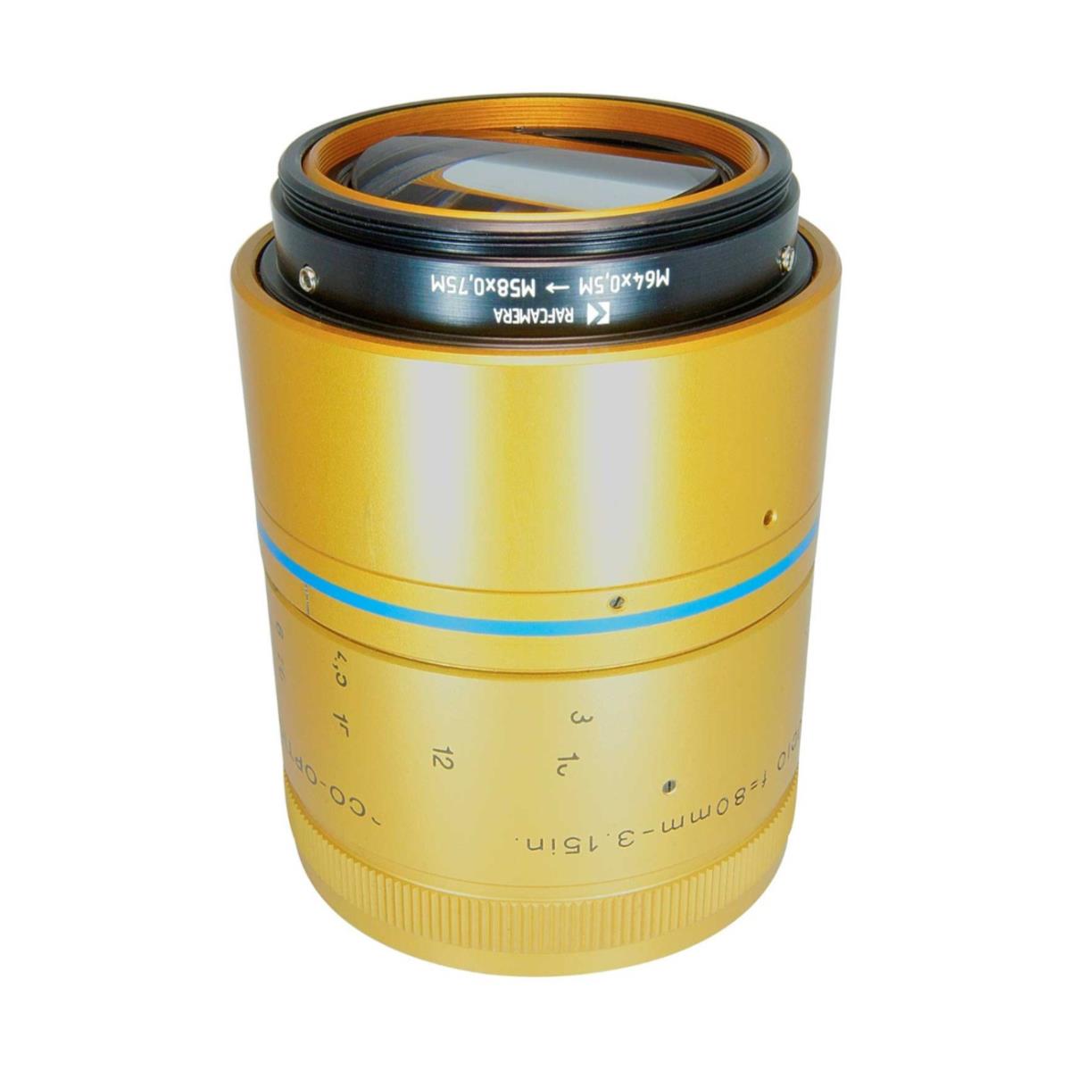 M64x0.5 male to M58x0.75 male thread adapter for ISCO 80mm anamorphic