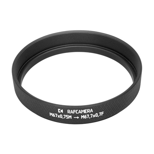 M67x0.75 to M67.7x0.7 step-up ring for Schneider-Kreuznach Cinelux-Ultra 90mm