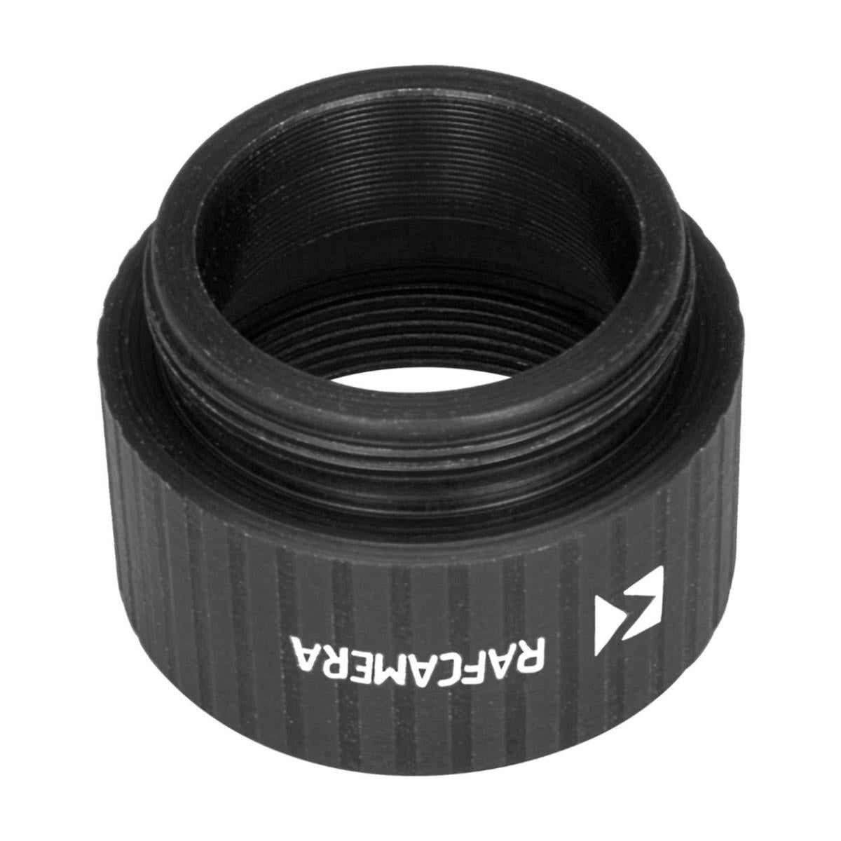12mm adapter to match parfocal heights of DIN and RMS objectives, black