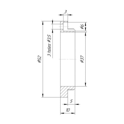 M42x1 male thread adapter for Zeiss Axiovert microscope