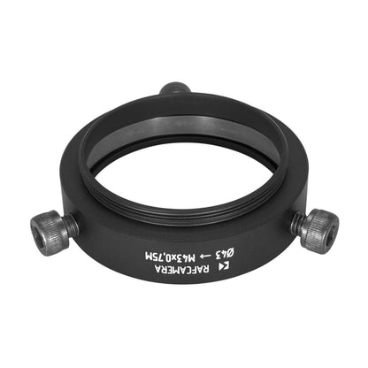 43mm clamp to M43x0.75 male thread adapter