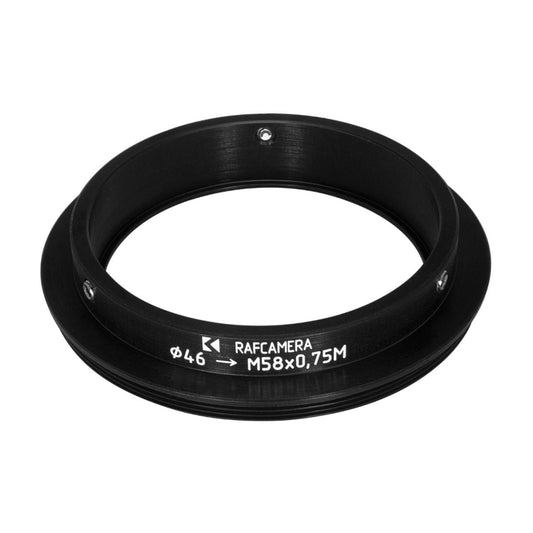 46mm clamp to M58x0.75 male thread adapter for Linos inspec.x lenses