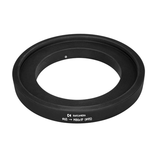 65mm clamp to M86x1 female thread adapter with 95mm outer diameter for OKC3-22-1