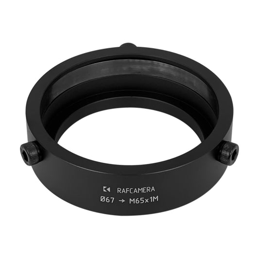 67mm clamp to M65x1 male thread adapter (for Buhl f/2.5 7-inch lens)