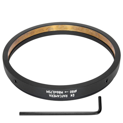 80mm clamp to M86x0.75 male thread adapter