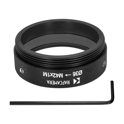 36mm clamp to M42x1 male thread adapter