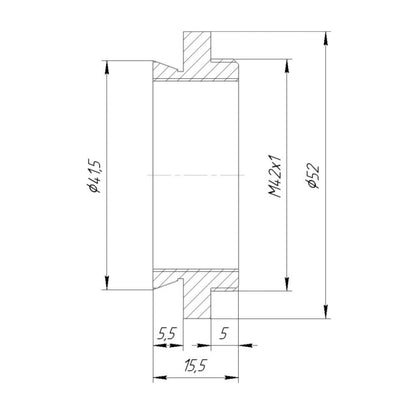 41mm microscope dovetail to M42x1 male thread adapter (LOMO MBI-1)