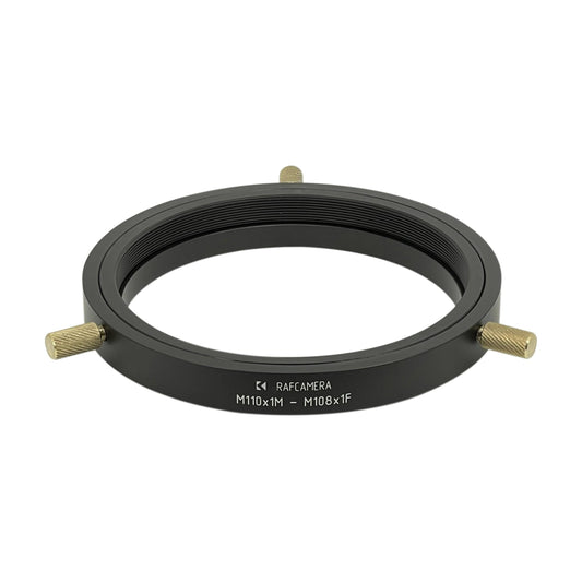 M110x1 male to M108x1 female thread adapter, rotatable