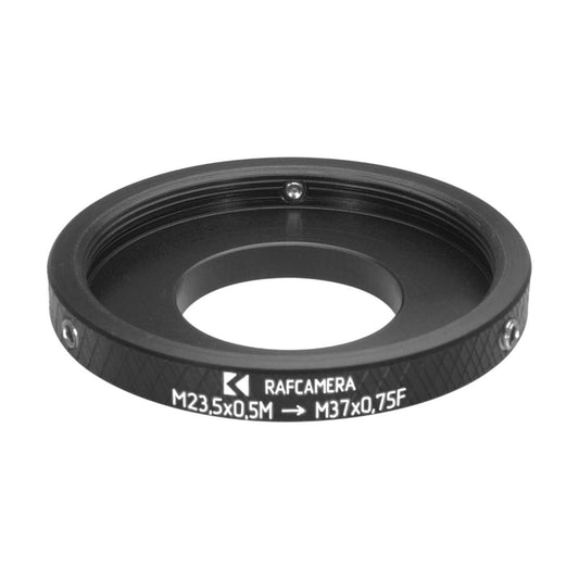 M23.5x0.5 male to M37x0.75 female thread adapter for Moondog 1.33x anamorphic