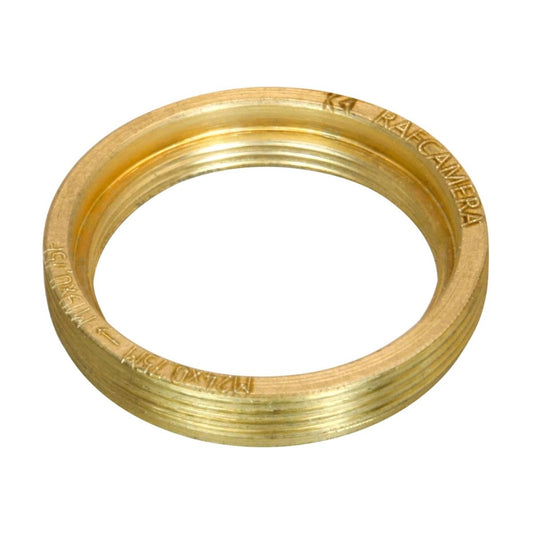M24x0.75 male to M19x0.75 female thread adapter, flangeless, bronze
