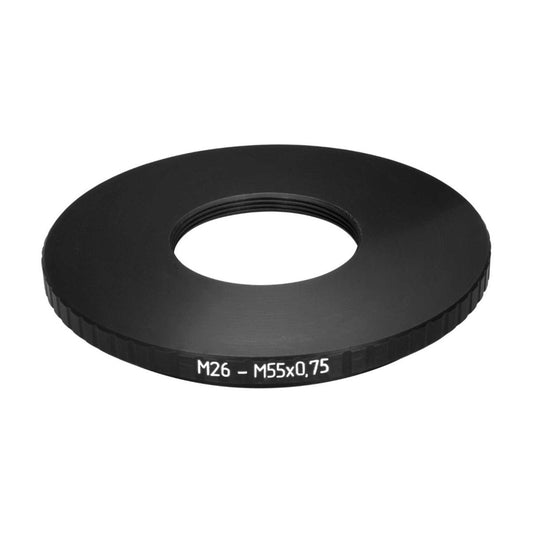 M55x0.75 male to M26x0.7 female thread adapter (55mm to 26mm step-down ting)