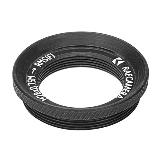M28x0.75 male to RMS female thread adapter, black