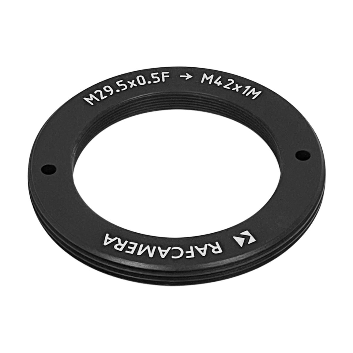 M29.5x0.5 female to M42x1 male thread adapter, flangeless