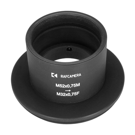 M52x0.75 male to M32x0.5 female thread adapter for Iscorama S8/2x