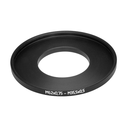 M35.5x0.5 male to M62x0.75 female thread adapter (35.5mm to 62mm step-up ring)