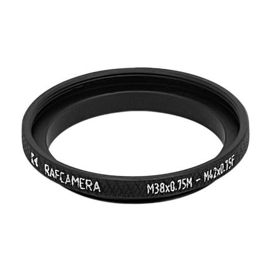 M38x0.75 male to M42x0.75 female thread adapter