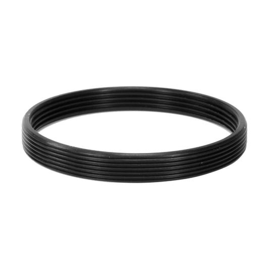 M40.5x0.5 male to M38x0.75 female thread adapter (step-down ring), flat, black