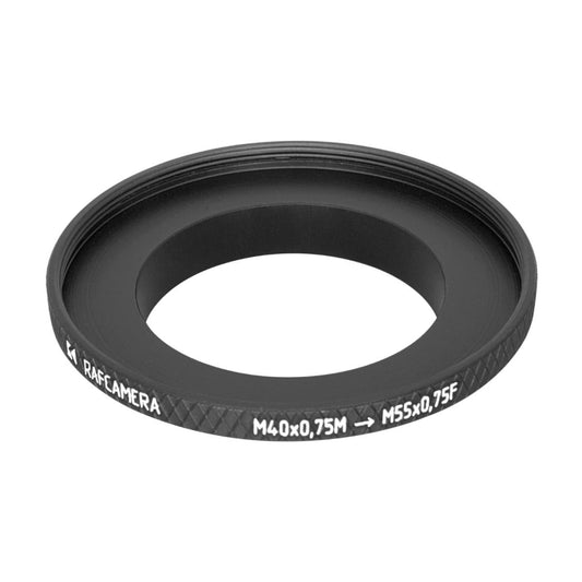 M40x0.75 male to M55x0.75 female thread adapter for Copal #1 shutter