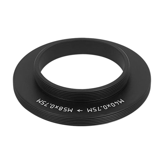 M40x0.75 male to M58x0.75 male thread adapter, short