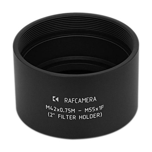 2 inch filter holder with M42x0.75 male and M55x1 female threads