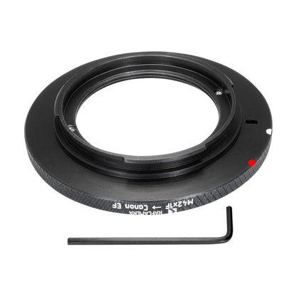 M42x1 female thread to Canon EF camera mount adapter