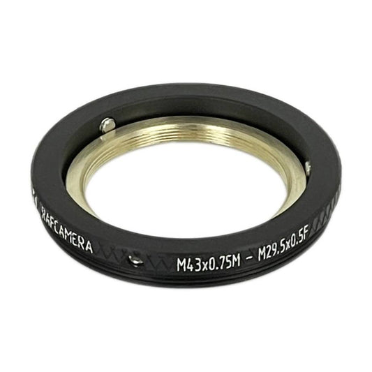 M43x0.75 male to M29.5x0.5 female thread adapter, rotatable