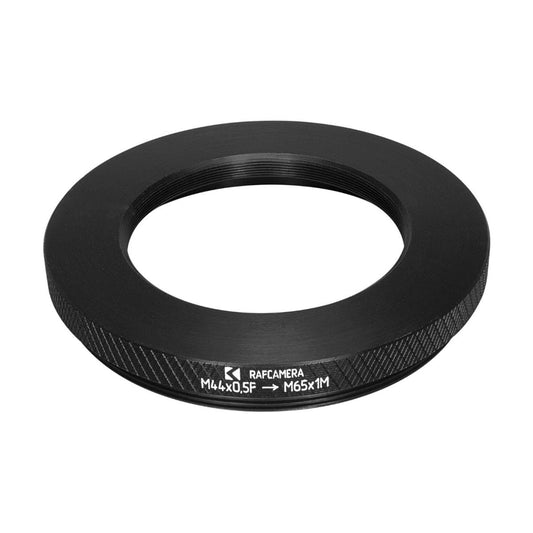 M44x0.5 female to M65x1 male thread adapter for LOMO 75mm optical blocks