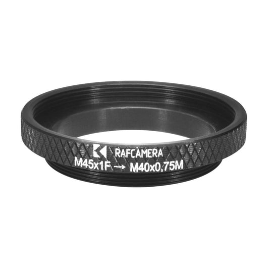 M45x1 female to M40x0.75 male thread adapter for #1 shutters