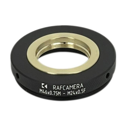 M46x0.75 male to M24x0.5 female step-down ring (adapter for Bolex 8/19/1.5x)