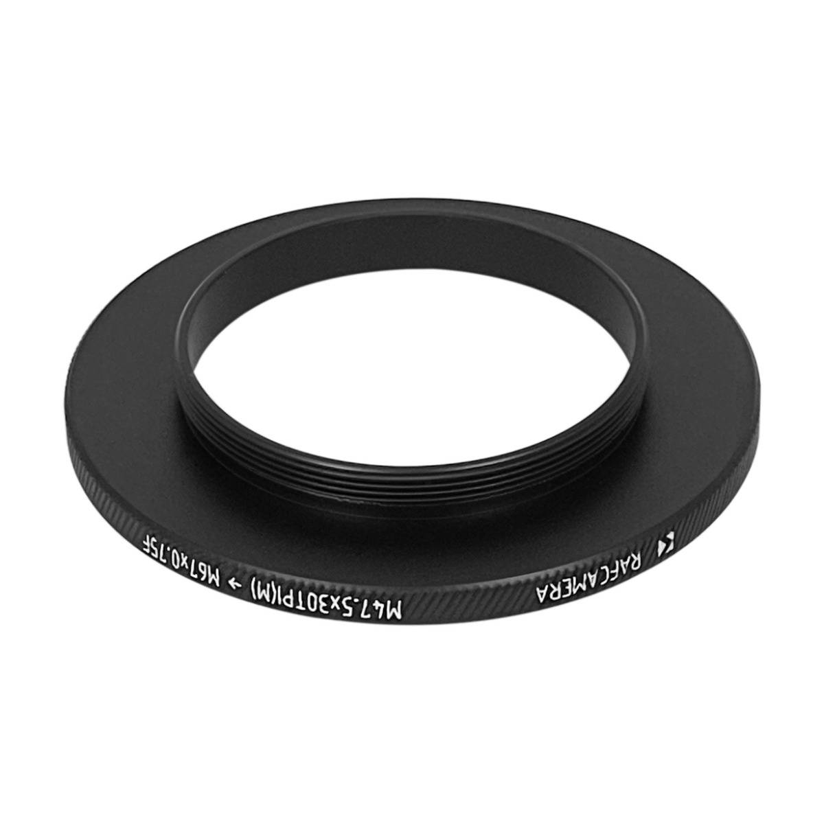 M47.5x30tpi male to M67x0.75 female thread adapter (filter step-up ring)