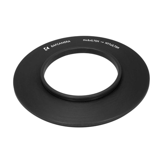 M48x0.75 male to M77x0.75 male thread adapter