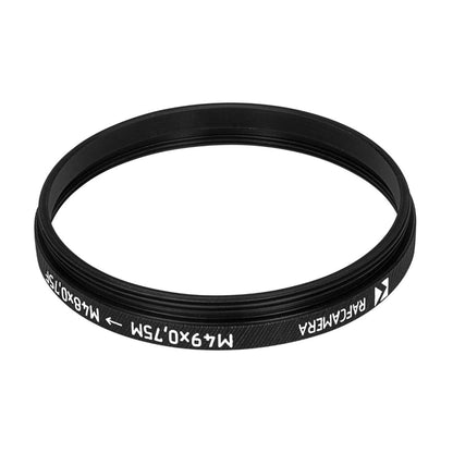 M49x0.75 male to M48x0.75 female thread adapter