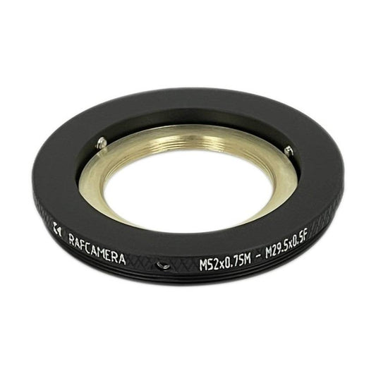 M52x0.75 male to M29.5x0.5 female thread adapter, rotatable