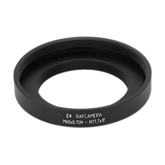M60x0.75 male to M77.7x1 female thread adapter