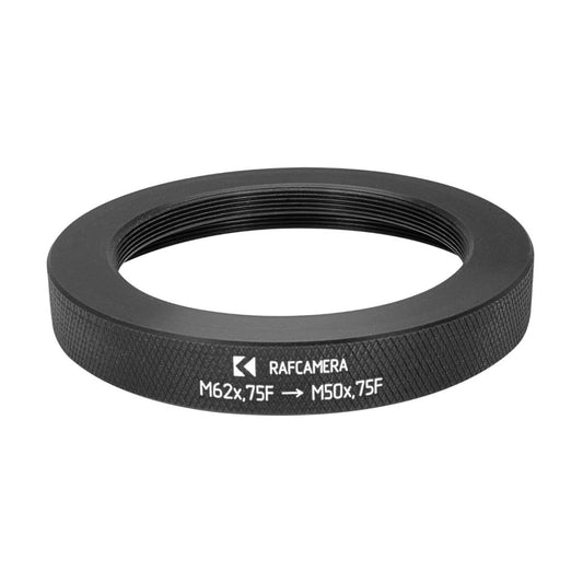 M62x0.75 female to M50x0.75 female adapter for Rodenstock lenses