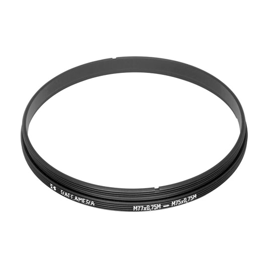 M77x0.75 male to M75x0.75 male thread adapter
