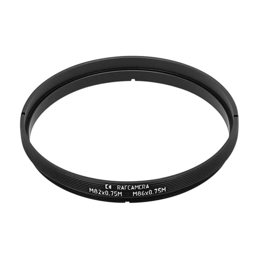 M82x0.75 male to M86x0.75 male thread adapter