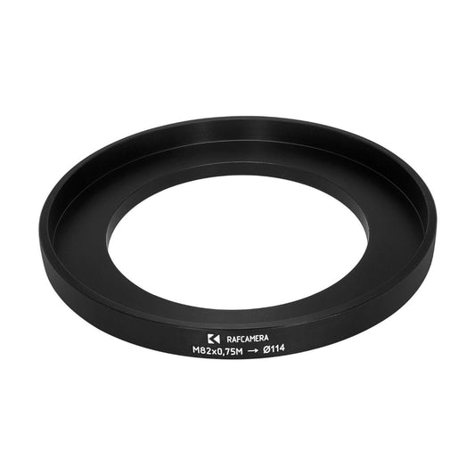 M82x0.75 male thread to 114mm outer diameter adapter