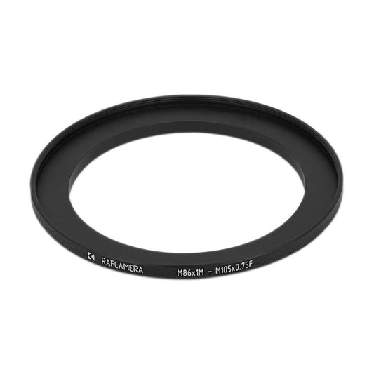 M86x1 male to M105x0.75 female thread adapter