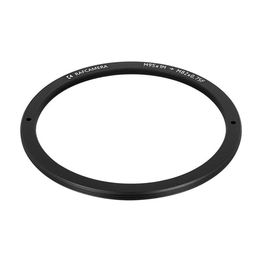 M95x1 male to M82x0.75 female thread adapter, flangeless