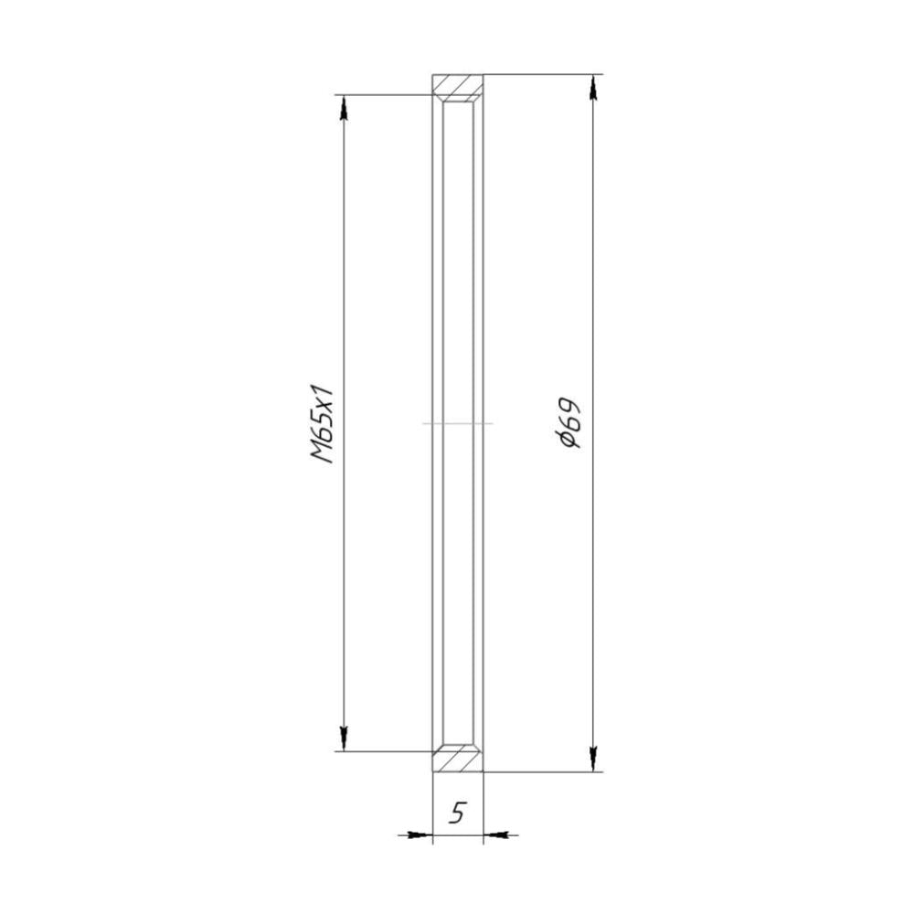 Retaining ring with M65x1 female thread