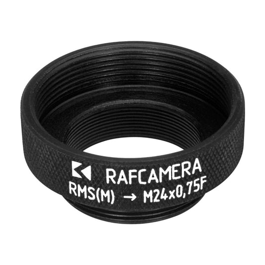 RMS male to M24x0.75 female thread adapter, black
