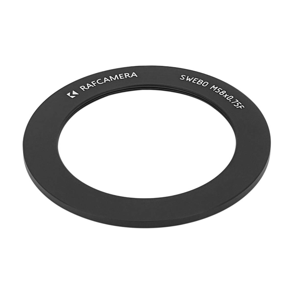 Swebo view camera plate with M58x0.75 female thread